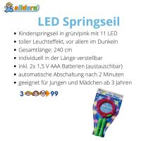 LED Springseil, pink/grün