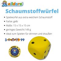 Schaumstoffwürfel gelb