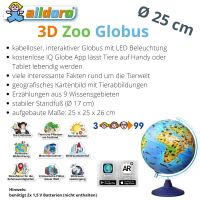 Interaktiver 3D Zoo Globus Ø 25 cm